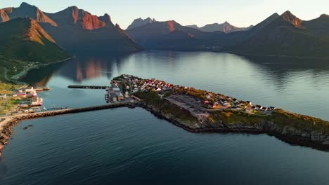 Aerial-view-of-the-Husøy-village-Norway