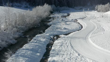 Invierno-En-El-Norte-De-Italia,-Dolomitas