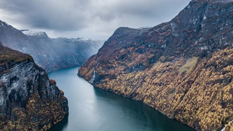 Aerial-view-of-the-magnificent-Geiranger-fjord