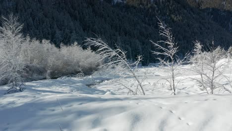 Vista-Invernal-Del-Norte-De-Italia,-Dolomitas