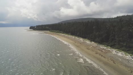 Miller-Creek,-beach-from-above,-Haida-Gwaii