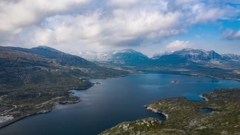 Aerial-view-of-the-beautiful-Norwegian-landscape