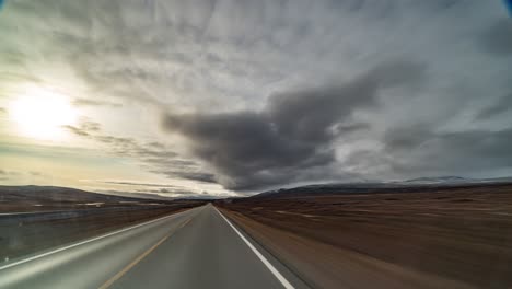 A-drive-on-the-plateau-at-the-arctic-circle-in-Norway