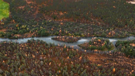 Aerial-view-os-the-Norwegian-rural-landscape-in-Bekkamyra