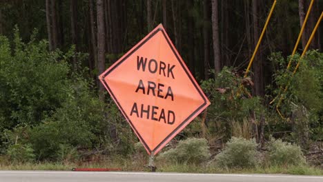 Construction-Work-Ahead-Sign-on-side-of-the-road