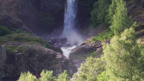 One-of-the-waterfalls-in-the-Naeroy-fjord-shores
