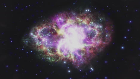 Una-Colorida-Explosión-De-Luces-Brillantes-En-La-Atmósfera-Entre-Las-Estrellas