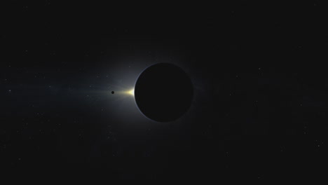 Una-Gran-Esfera-Eclipsa-Una-Estrella-Brillante-En-El-Espacio-Ultraterrestre