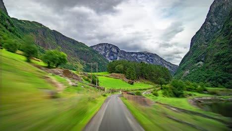 A-drive-on-the-narrow-road-along-the-Naeroy-fjord-from-Gudvangen-to-Bakka