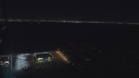 Aerial-view-of-a-city-at-night