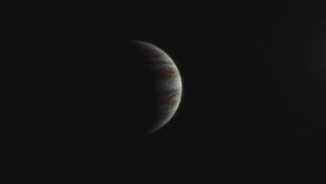 Jupiter-Dreht-Sich-Langsam-Im-Weltraum