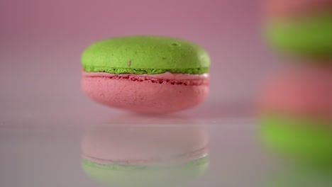 A-delicious-pistachio-and-strawberry-macaroon-spinning-around-in-slow-motion