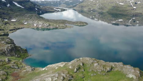 Aerial-view-of-the-countless-lakes-on-the-Strynfjellet-mountain-range