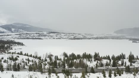 Cold,-Snowy-Wilderness-in-Aspen,-Colorado-Mountain-Landscape---Aerial