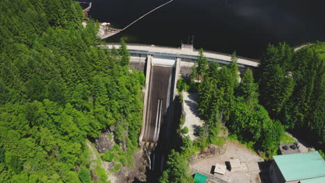 Aerial-drone-view-over-a-hydroelectric-dam