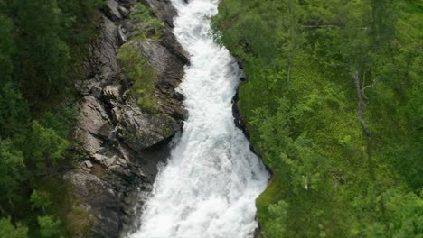 Stikkelvikelva-river-from-above-in-slow-motion