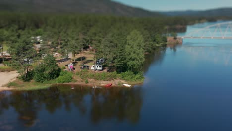 An-aerial-view-of-Kilefjorden-camping-on-the-bank-of-the-Otra-river
