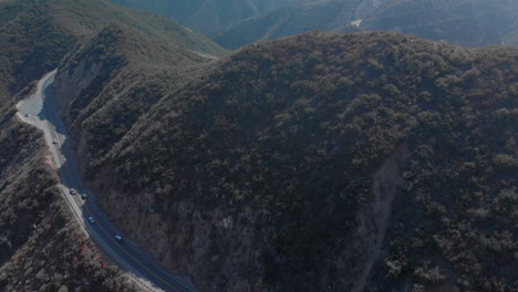Drone-shot-through-the-mountains-in-Angeles-National-Forest-in-Los-Angeles