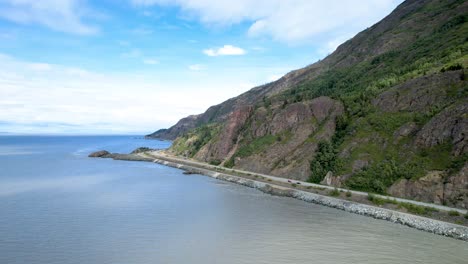 Alaskan-Road-and-railroad-tracks-along-Turnagain-arm