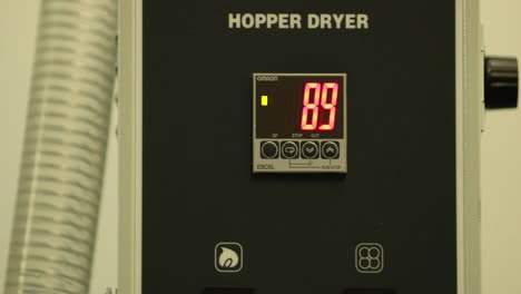 Close-Up-Of-Electrical-Box-Of-A-Hopper-Dryer-With-Temperature-Display