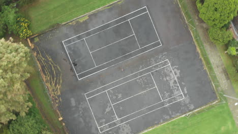 Top-View-Of-Empty-Tennis-Courts-With-No-Net-In-Colombia