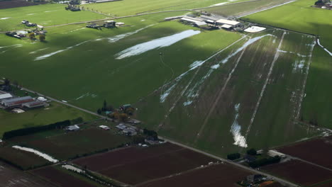 Farm-Fields-And-Houses-After-Devastating-Rainstorm-In-British-Columbia,-Canada