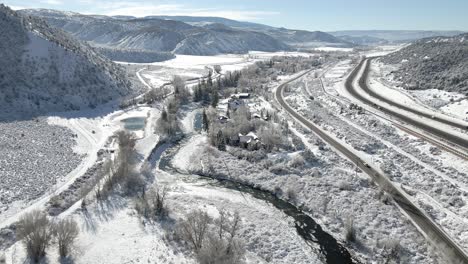 Aerial-footage-along-the-Eagle-River-with-Interstate-70-and-the-Grand-Army-of-the-Republic-Highway
