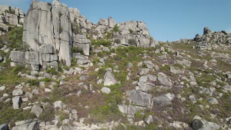 Aerial-backwards-view-of-rocks-in-National-Park-Geres