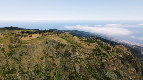 Mountains-in-Madeira-Natural-Park-in-Portugal---aerial-static