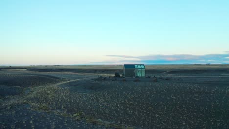 Drone-Glass-Cabin-Iceland-glamping-in-Black-Sand-Iceland