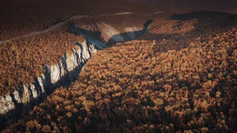 Aerial-view-of-the-Silfar-canyon-in-Norway
