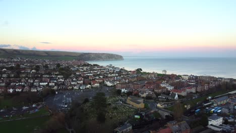 Sunset-over-Swanage-Bay-in-Dorset