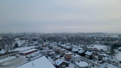 Hibernal-winter-block-residences-Lubawa-Poland-aerial