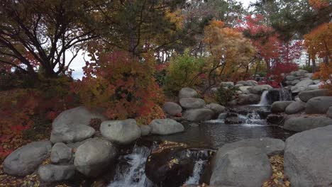 Mobile-Shot-of-Waterfall-in-Autumn