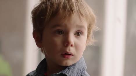 Sweet-portrait-of-a-toddler-boy-turning-his-head-to-look