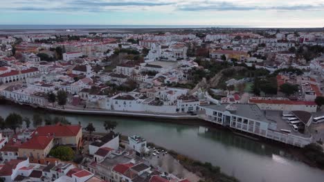 Luftaufnahme-Der-Stadt-Tavira,-Algarve---Portugal