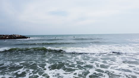 A-frontal-shot-of-waves-hitting-the-shore-at-Mui-Ne-bay