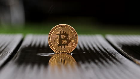 Eine-Bitcoin-Münze-Steht-Im-Regen