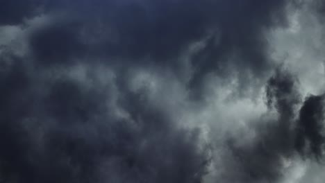 POV--cumulonimbus-clouds-and-lightning-flashes,-thunderstorm-4K