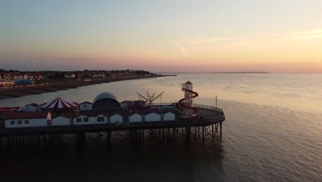 A-beautiful-summers-evening-on-the-Kent-coast-overlooking-a-quiet-pier