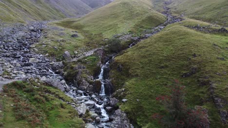 A-gorgeous-waterfall-on-the-hike-to-the-top-of-Scafell-Pike-in-the-summer