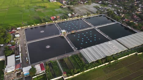 Aerial-view-wastewater-treatment-plant
