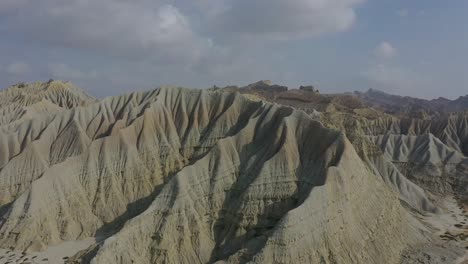 Aerial-Rising-View-Of-Epic-Arid-Mountain-Landscape-Of-Balochistan