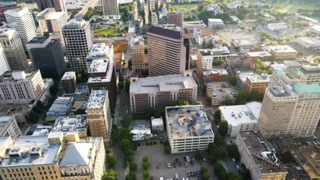 Downtown-and-Parks-in-Richmond,-Virginia-|-Aerial-Flyover-|-Summer-2021