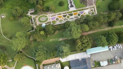Anwesen-Und-Japanischer-Garten-Im-Maymont-Park-In-Richmond,-Virginia-|-Luftbild-Von-Oben-Nach-Unten-|-Sommer-2021