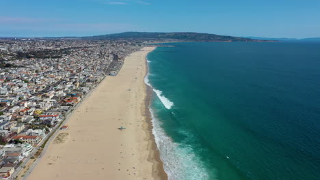 Wide-aerial-shot-of-Manhattan-Beach-California-USA