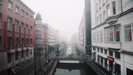 Aarhus-city-centre-at-peaceful-foggy-morning-denmark-river