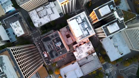Downtown-Richmond,-Virginia-in-the-Fall-|-Top-Down-Aerial-View-|-Fall-2021