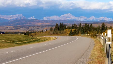 Travelling-a-highway-towards-the-foothills-of-the-Rocky-Mountains