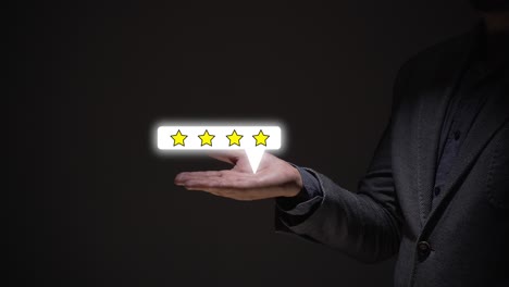 a-gold-four-star-rating-feedback-icon